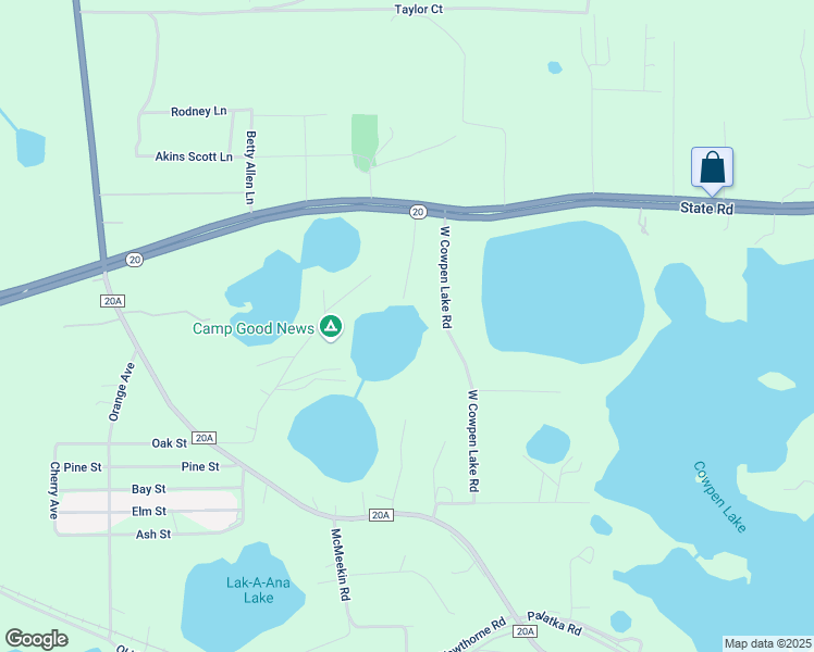 map of restaurants, bars, coffee shops, grocery stores, and more near 1915 Florida 20 in Hawthorne