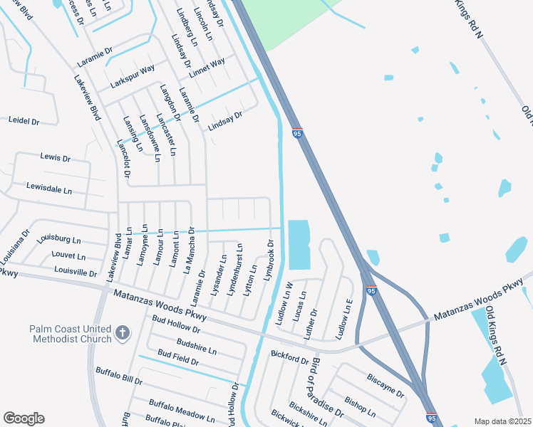 map of restaurants, bars, coffee shops, grocery stores, and more near 76 Lynbrook Drive in Palm Coast