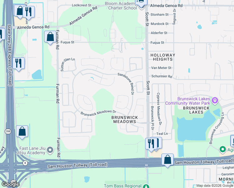 map of restaurants, bars, coffee shops, grocery stores, and more near 3211 Chimney Rose Court in Houston