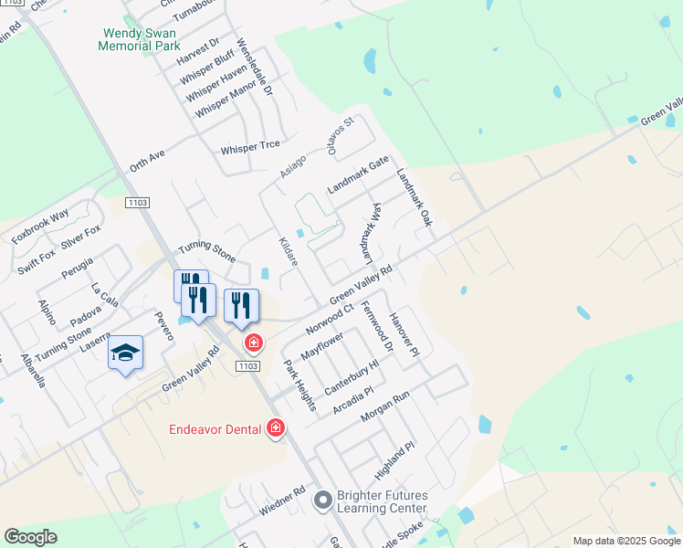 map of restaurants, bars, coffee shops, grocery stores, and more near 120 Landmark Haven in Cibolo