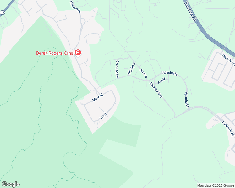 map of restaurants, bars, coffee shops, grocery stores, and more near 17015 Clovis in Helotes