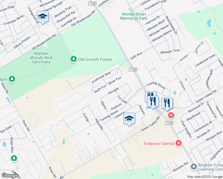 map of restaurants, bars, coffee shops, grocery stores, and more near 649 Perugia in Cibolo