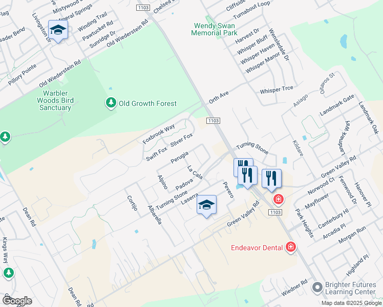 map of restaurants, bars, coffee shops, grocery stores, and more near 717 Perugia in Cibolo