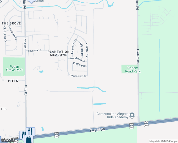 map of restaurants, bars, coffee shops, grocery stores, and more near 2819 Country Place Drive in Richmond