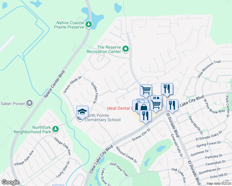 map of restaurants, bars, coffee shops, grocery stores, and more near 3307 Sonora Meadow Lane in Houston