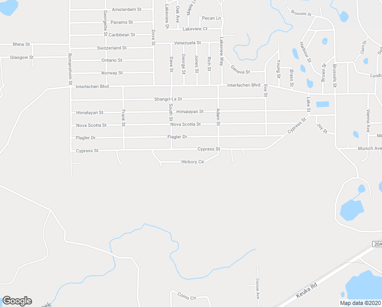 map of restaurants, bars, coffee shops, grocery stores, and more near 124 Hickory Circle in Interlachen