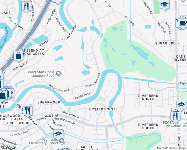 map of restaurants, bars, coffee shops, grocery stores, and more near 1211 Wedgewood Drive in Sugar Land