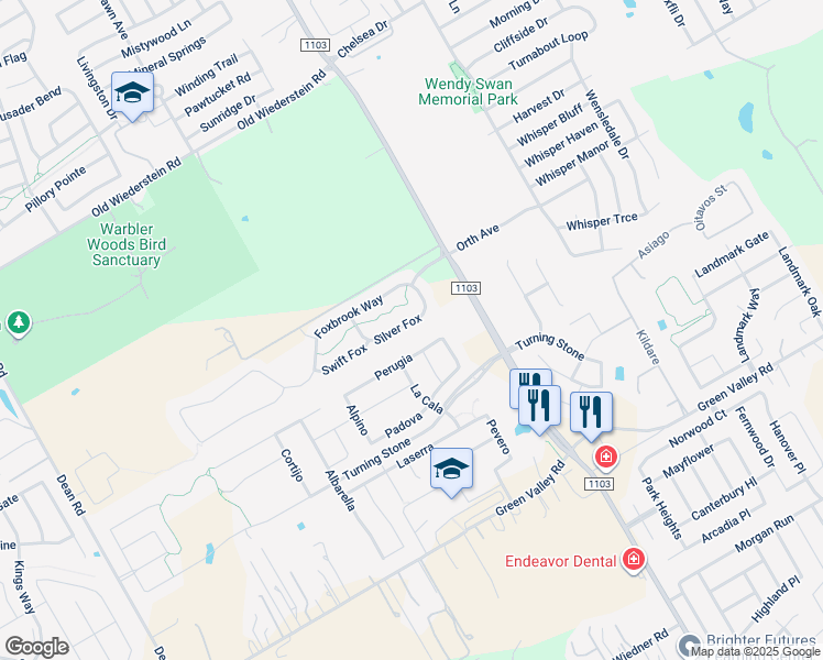 map of restaurants, bars, coffee shops, grocery stores, and more near 832 Silver Fox in Cibolo