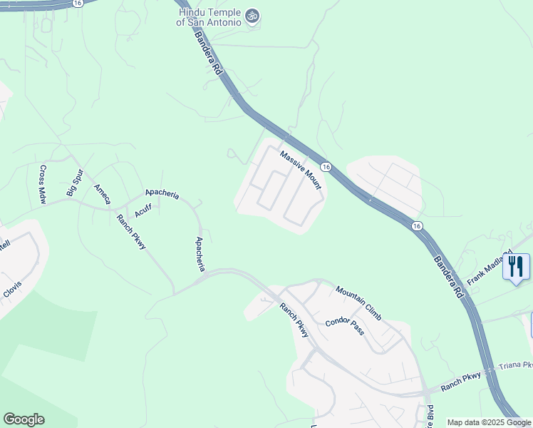 map of restaurants, bars, coffee shops, grocery stores, and more near 11514 Capital Peak in Helotes