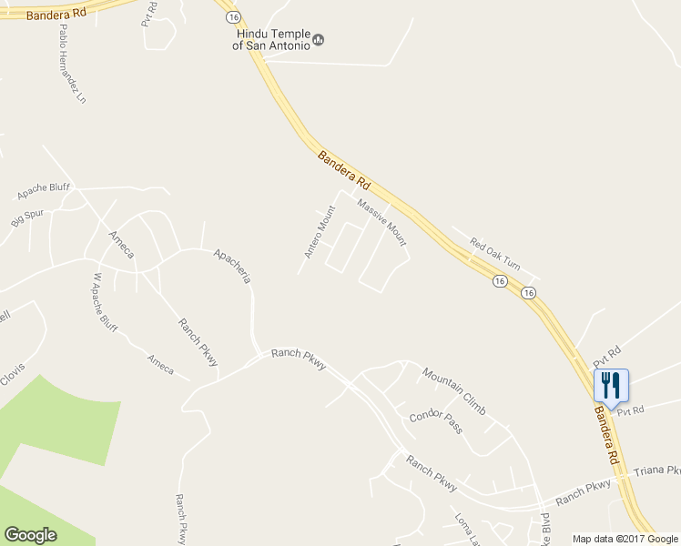 map of restaurants, bars, coffee shops, grocery stores, and more near Capital Peak in Helotes