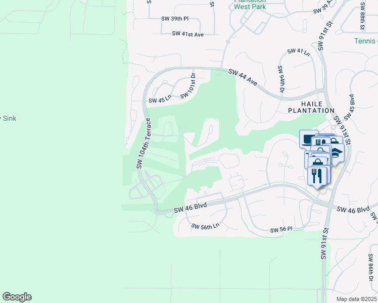 map of restaurants, bars, coffee shops, grocery stores, and more near 10137 Southwest 48th Place in Gainesville