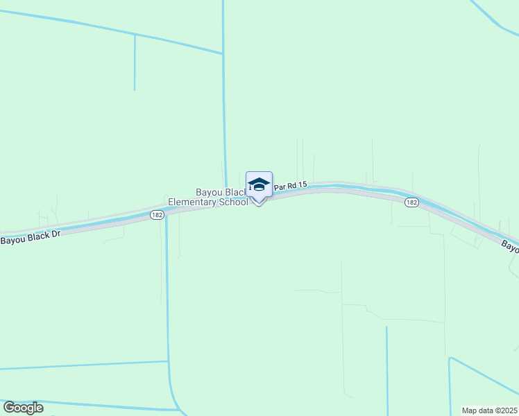 map of restaurants, bars, coffee shops, grocery stores, and more near 4449 Bayou Black Drive in Houma