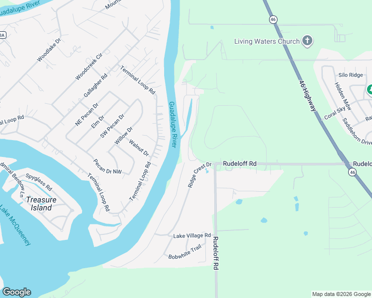 map of restaurants, bars, coffee shops, grocery stores, and more near 122 Laguna Vista in Seguin