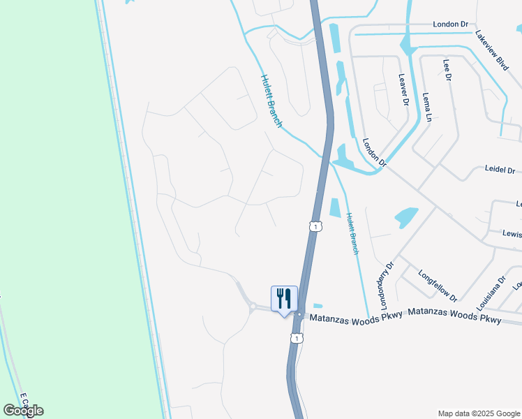 map of restaurants, bars, coffee shops, grocery stores, and more near Branch in Palm Coast