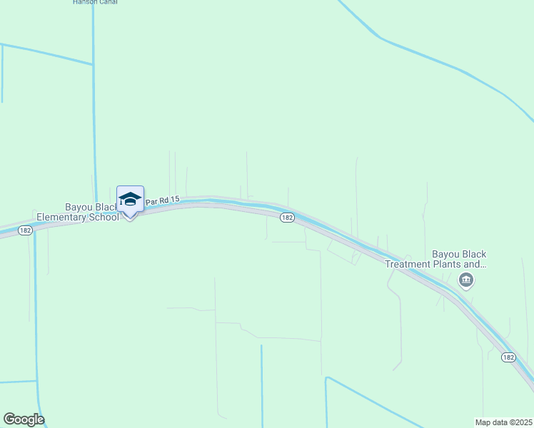 map of restaurants, bars, coffee shops, grocery stores, and more near 4449 Bayou Black Drive in Houma
