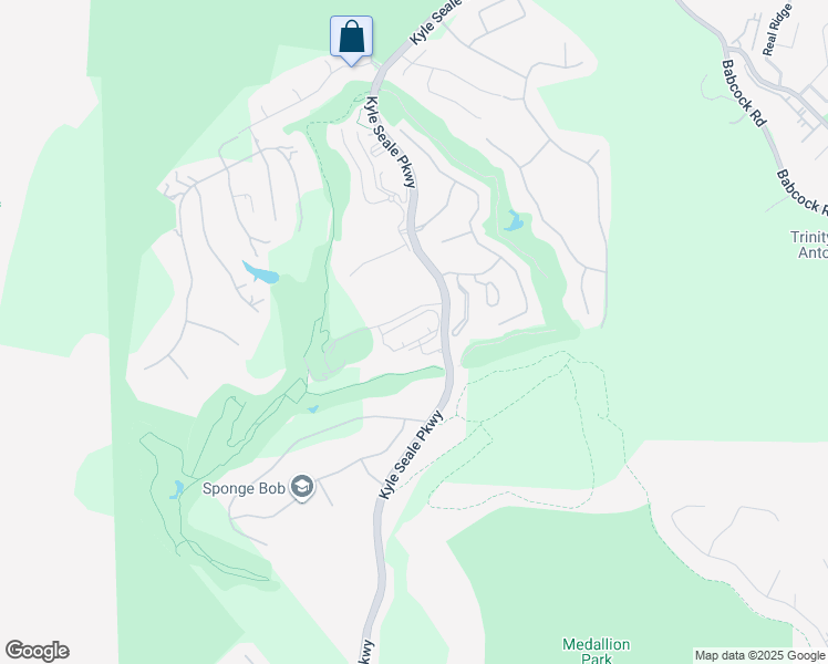 map of restaurants, bars, coffee shops, grocery stores, and more near 17123 Sonoma Ridge in San Antonio