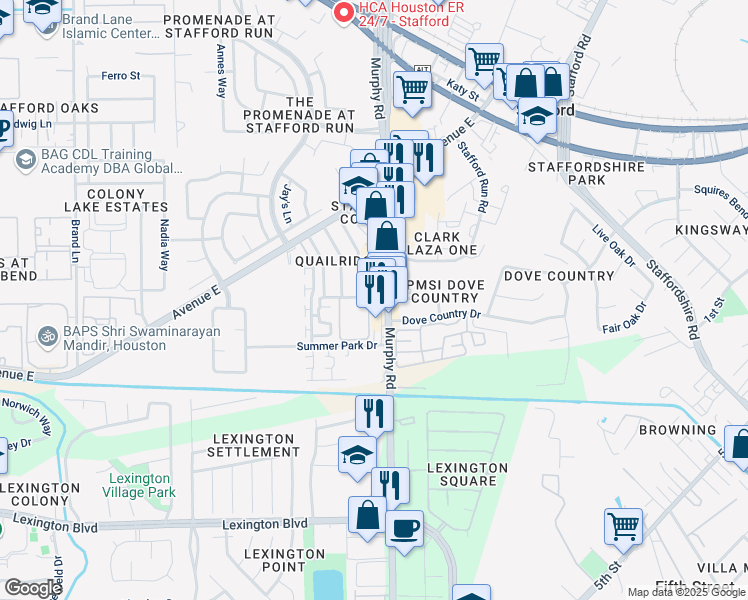 map of restaurants, bars, coffee shops, grocery stores, and more near in 