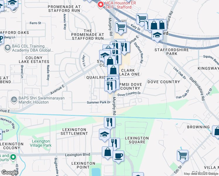 map of restaurants, bars, coffee shops, grocery stores, and more near in 