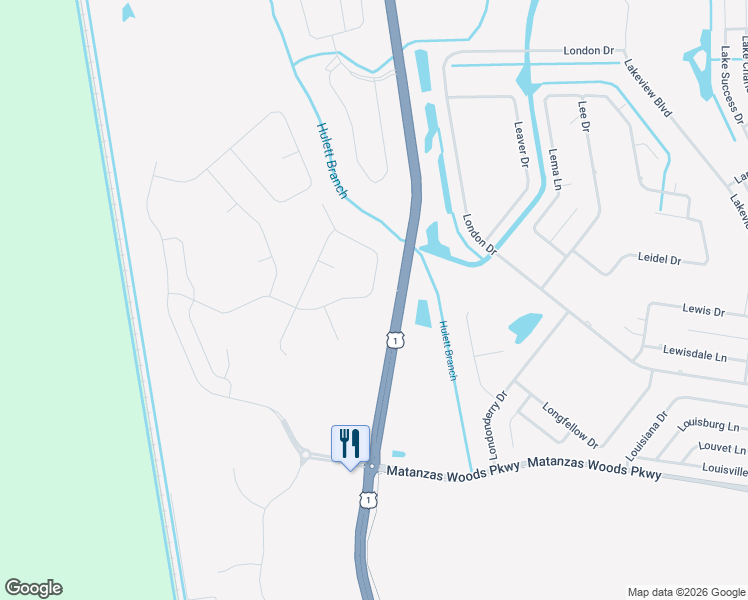 map of restaurants, bars, coffee shops, grocery stores, and more near 10070 U.S. 1 in Palm Coast