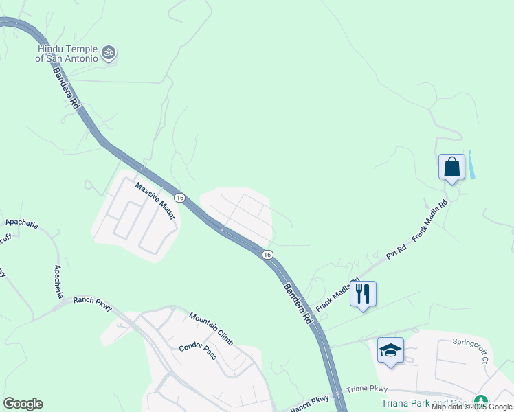 map of restaurants, bars, coffee shops, grocery stores, and more near 11216 Hill Top Loop in Helotes