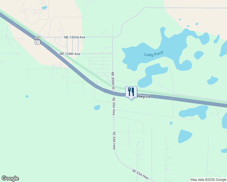 map of restaurants, bars, coffee shops, grocery stores, and more near U.S. 98 in Cross City