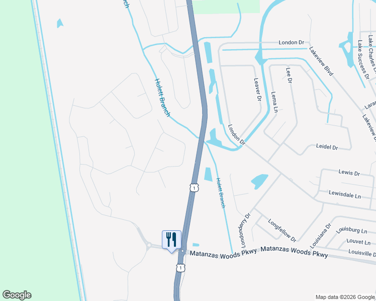 map of restaurants, bars, coffee shops, grocery stores, and more near Branch in Palm Coast