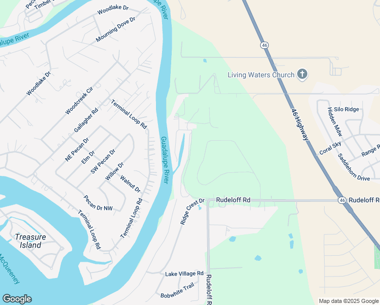 map of restaurants, bars, coffee shops, grocery stores, and more near 340 Laguna Vista in Seguin