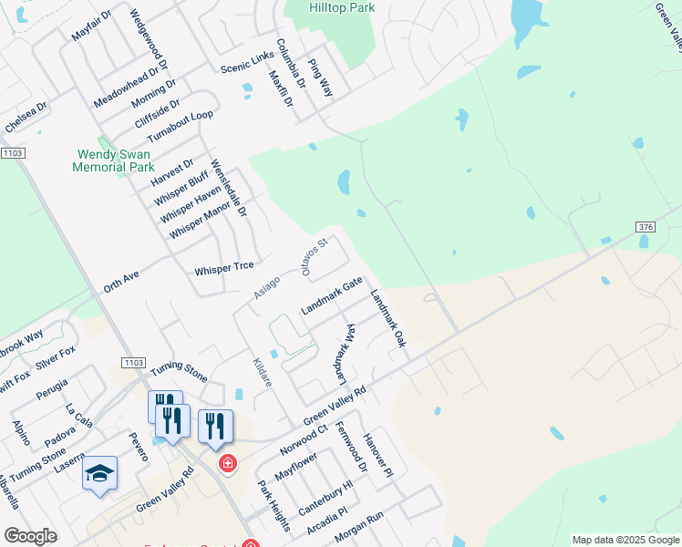map of restaurants, bars, coffee shops, grocery stores, and more near 545 Landmark Gate in Cibolo