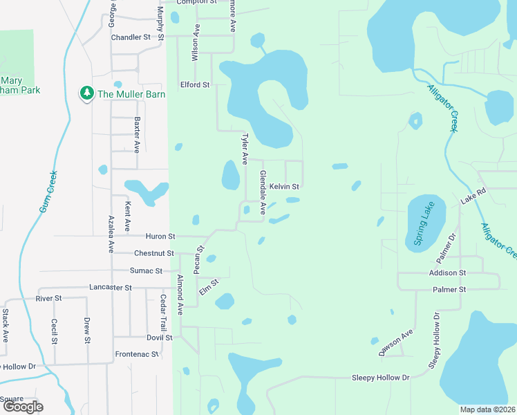 map of restaurants, bars, coffee shops, grocery stores, and more near 118 Glendale Avenue in Interlachen