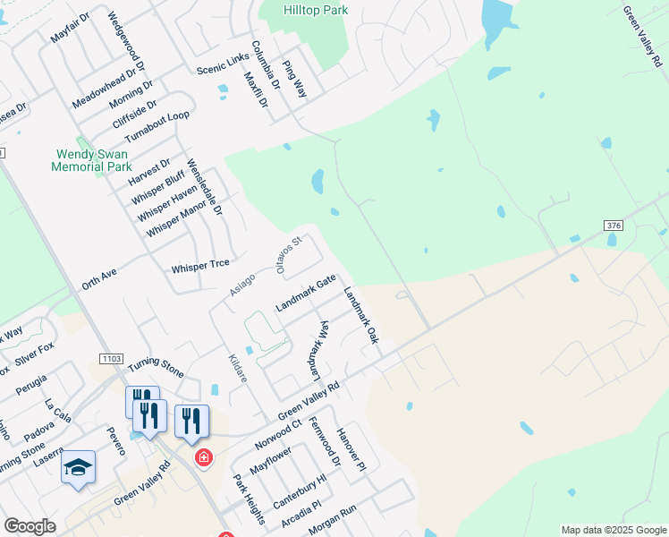 map of restaurants, bars, coffee shops, grocery stores, and more near 545 Landmark Gate in Cibolo