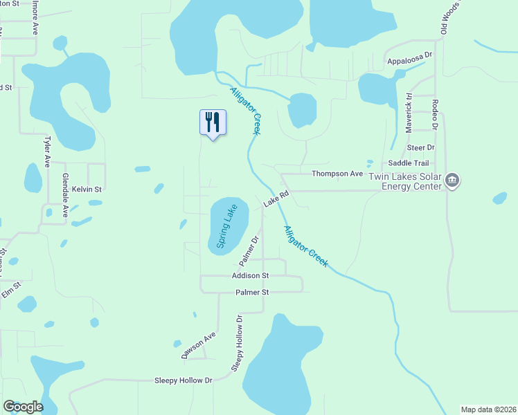 map of restaurants, bars, coffee shops, grocery stores, and more near 103 Carson Road in Interlachen