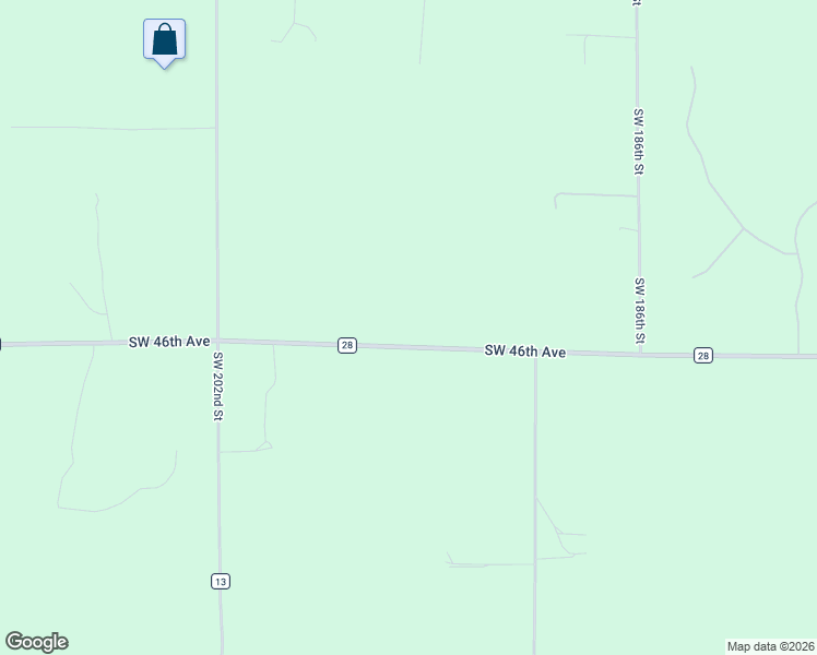 map of restaurants, bars, coffee shops, grocery stores, and more near 19504 Southwest 46th Avenue in Newberry