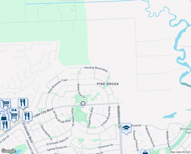 map of restaurants, bars, coffee shops, grocery stores, and more near 4603 Pine Heather Court in Houston