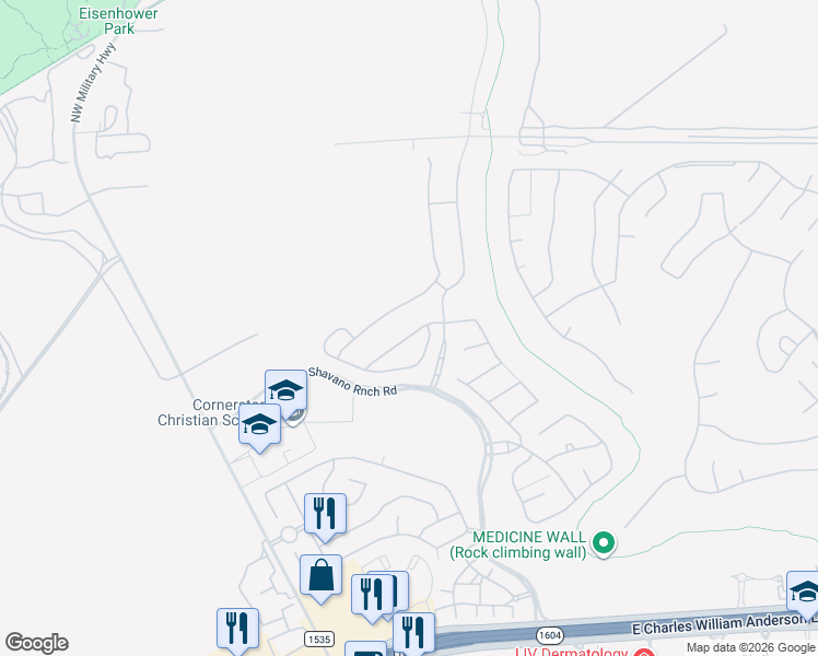 map of restaurants, bars, coffee shops, grocery stores, and more near in San Antonio