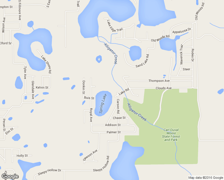 map of restaurants, bars, coffee shops, grocery stores, and more near 103 Carson Road in Interlachen