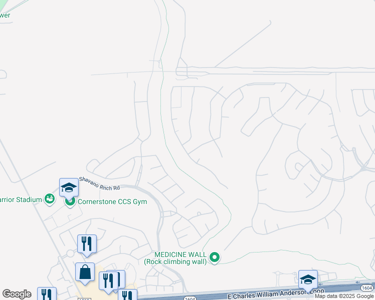 map of restaurants, bars, coffee shops, grocery stores, and more near 18411 Golden Maize in San Antonio