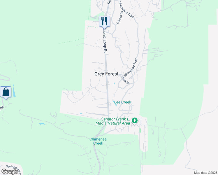 map of restaurants, bars, coffee shops, grocery stores, and more near 18411 Scenic Loop Road in Helotes