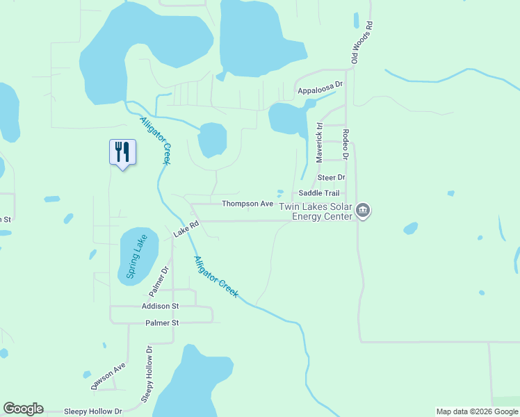 map of restaurants, bars, coffee shops, grocery stores, and more near 217 Thompson Avenue in Interlachen