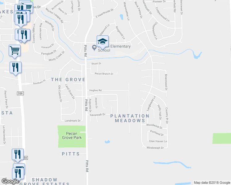 map of restaurants, bars, coffee shops, grocery stores, and more near 1510 Winston Homestead Drive in Richmond