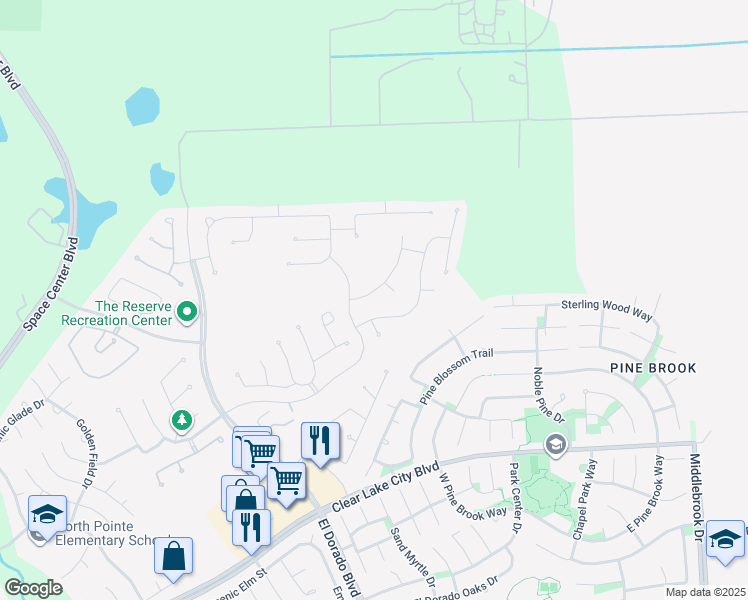 map of restaurants, bars, coffee shops, grocery stores, and more near 14011 Dunsmore Landing Dr in Houston