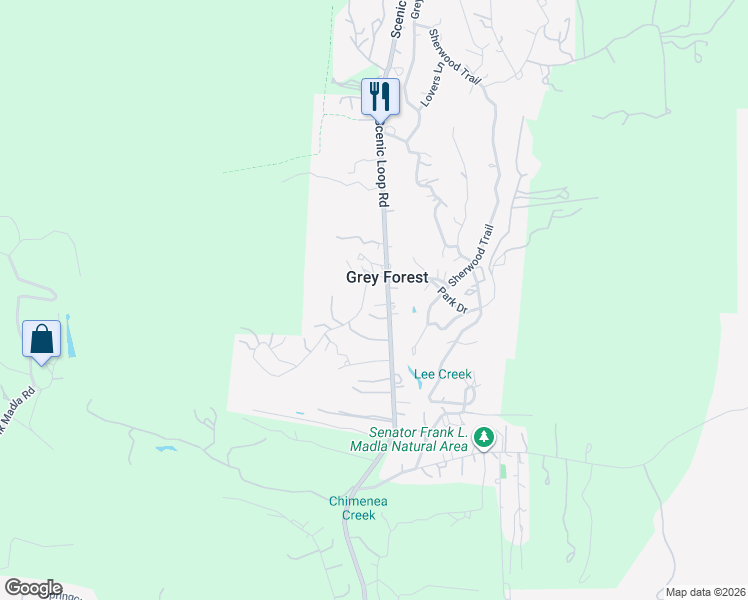 map of restaurants, bars, coffee shops, grocery stores, and more near 18411 Scenic Loop Road in Helotes