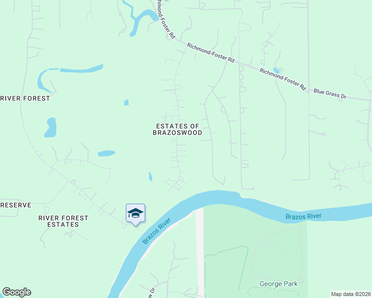 map of restaurants, bars, coffee shops, grocery stores, and more near 1418 Brazoswood Place in Richmond