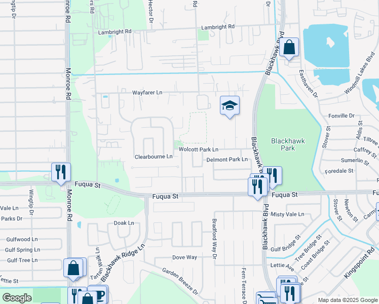 map of restaurants, bars, coffee shops, grocery stores, and more near 10402 Templeridge Lane in Houston