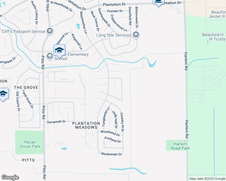 map of restaurants, bars, coffee shops, grocery stores, and more near 1303 Sand Stone Drive in Richmond