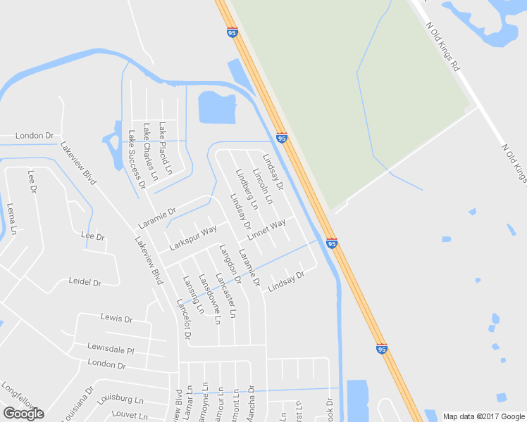 map of restaurants, bars, coffee shops, grocery stores, and more near 8 Lindberg Lane in Palm Coast