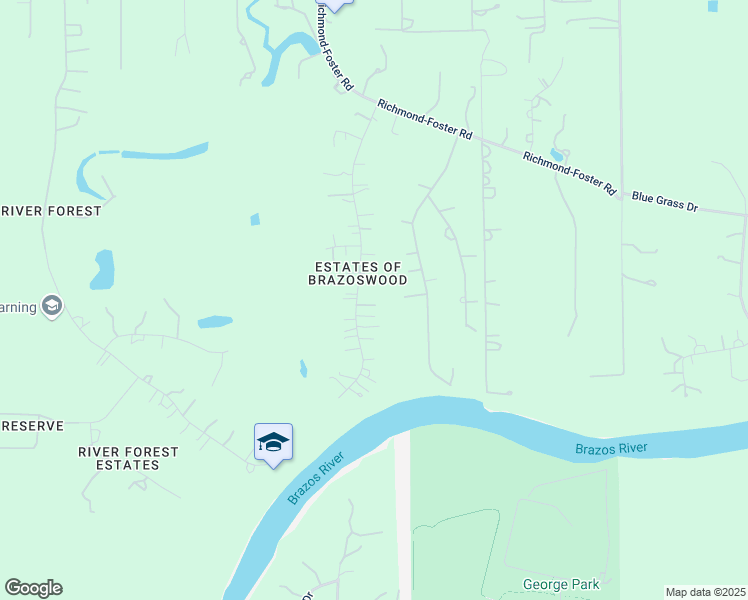 map of restaurants, bars, coffee shops, grocery stores, and more near 1418 Brazoswood Place in Richmond