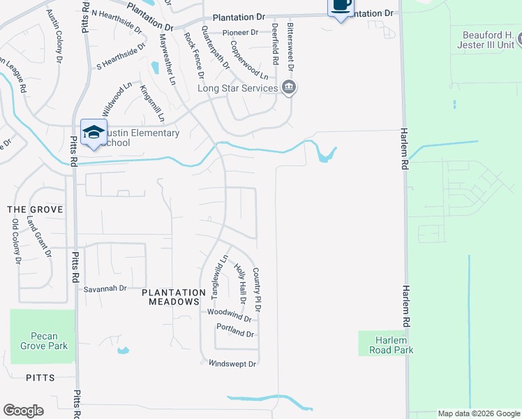 map of restaurants, bars, coffee shops, grocery stores, and more near 1306 Briarmead Drive in Richmond