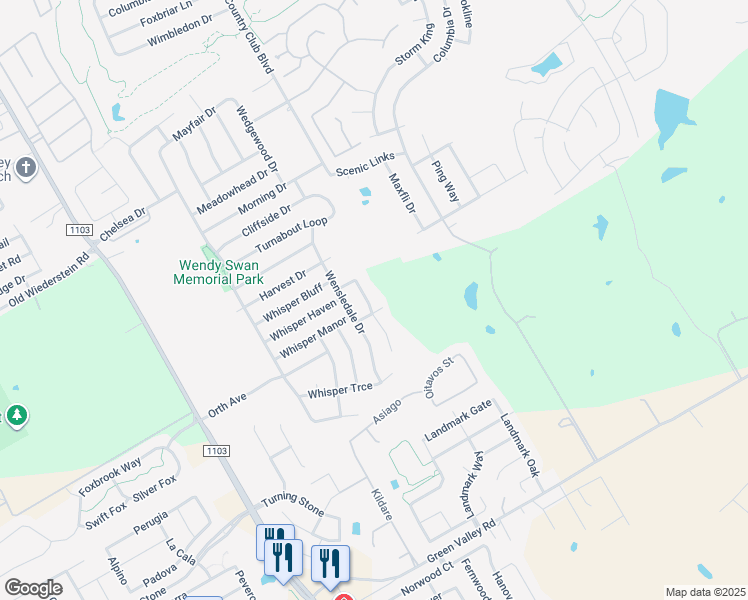map of restaurants, bars, coffee shops, grocery stores, and more near 4108 Whisper Point in Schertz