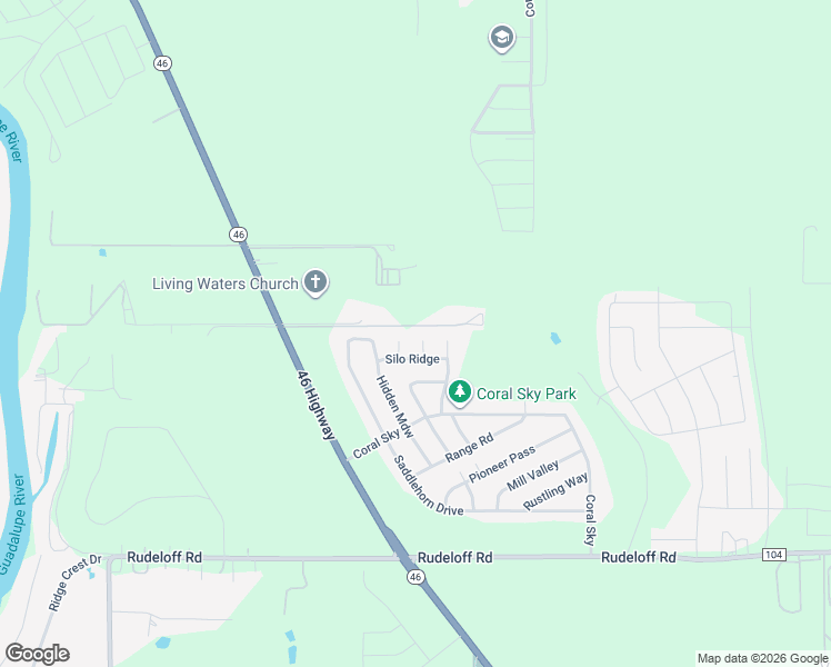 map of restaurants, bars, coffee shops, grocery stores, and more near 3067 Harvest Hollow in Seguin
