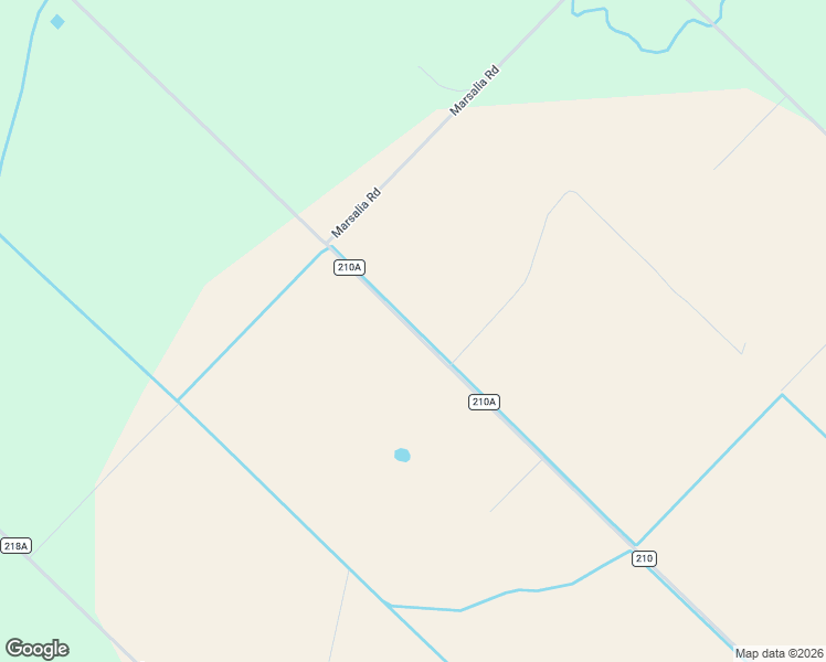 map of restaurants, bars, coffee shops, grocery stores, and more near County Road 210 in Colorado County